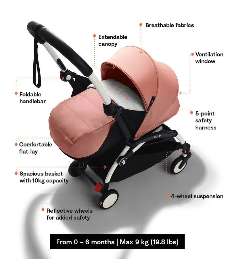 Stokke YOYO³ Complete Bundle from Birth – Black Frame + 0+ Taupe Newborn Pack + 6+ Pack (STOKKE YOYO)